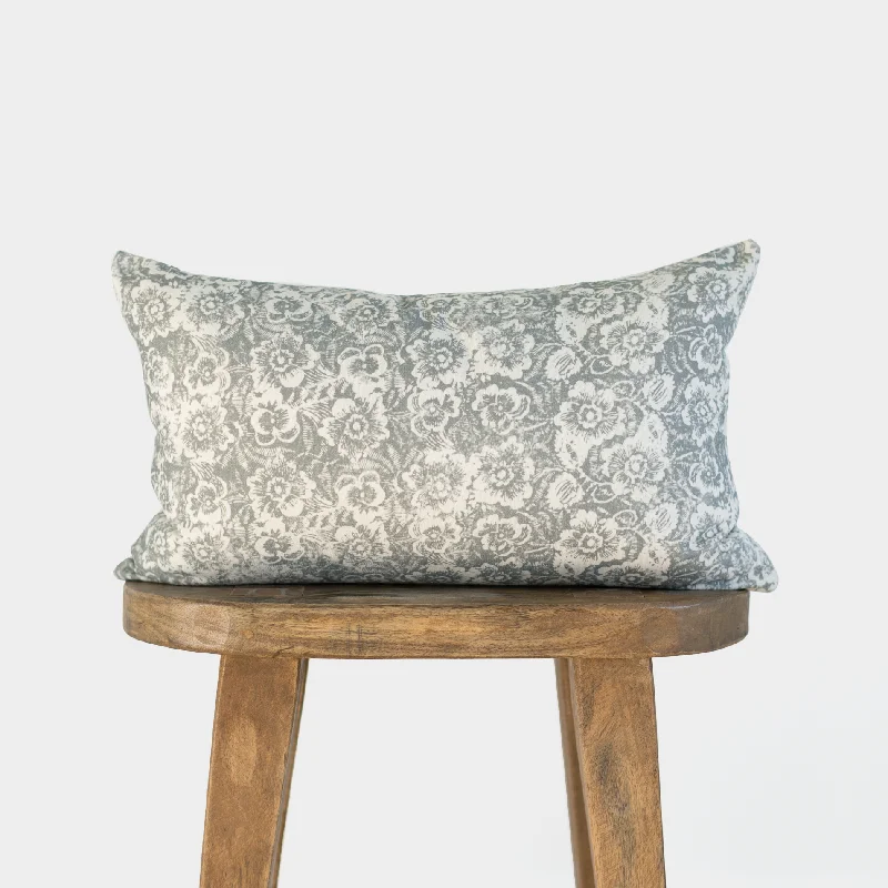 Flora In Gray Lumbar - 12x20" | 12x40"