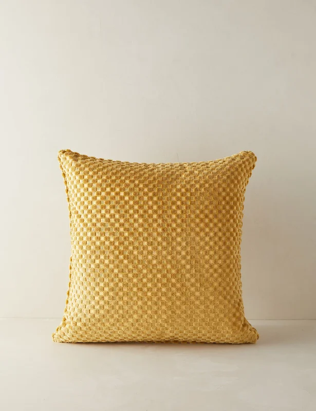 Hi-Lo Checker Velvet Pillow by Sarah Sherman Samuel