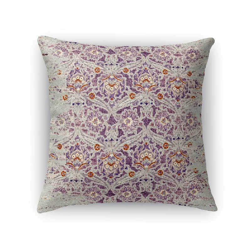 Kavka Designs purple/ grey/ orange purple charlotte accent pillow with insert