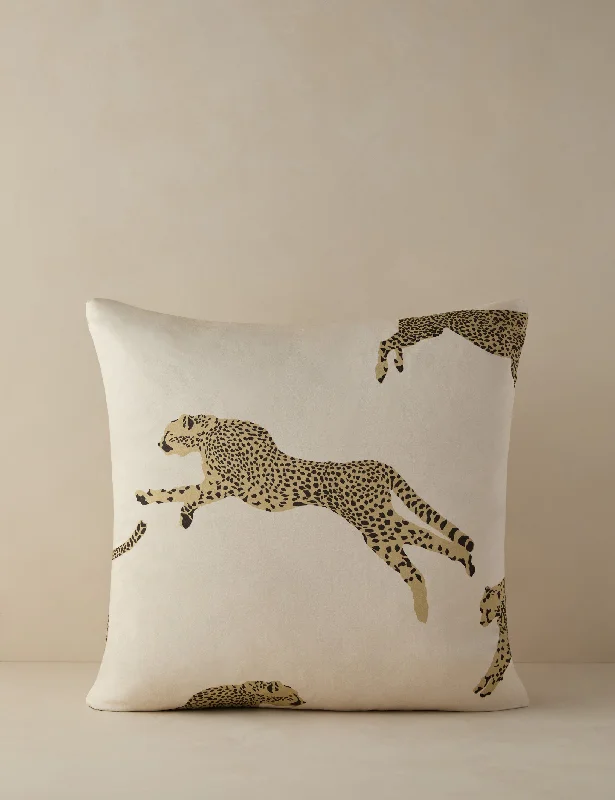 Leaping Cheetah Pillow by Scalamandre