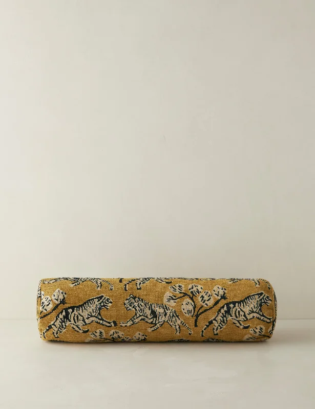 Tiger Jacquard Bolster Pillow by Sarah Sherman Samuel