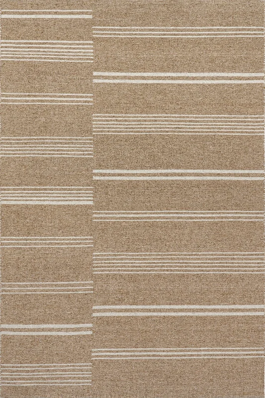 Birchwood Reversible Striped Wool Rug | Sand