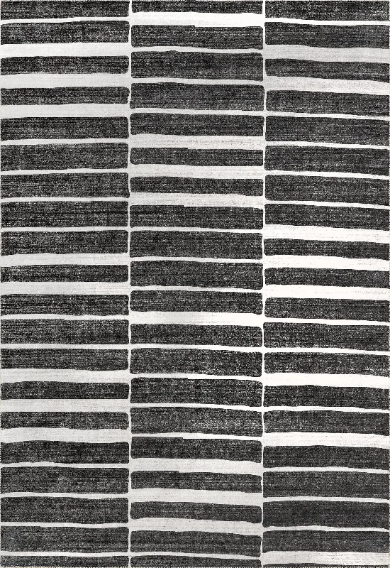 Candace Washable Contemporary Rug | Charcoal