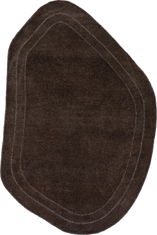 Canyon Abstract Wool Rug | Dark Brown