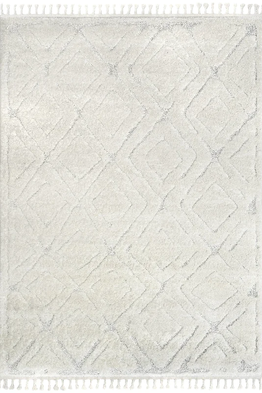 Chantria Textured Tiled Rug | Cream