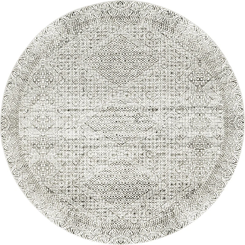 Diamond Mosaic Washable Rug | Grey