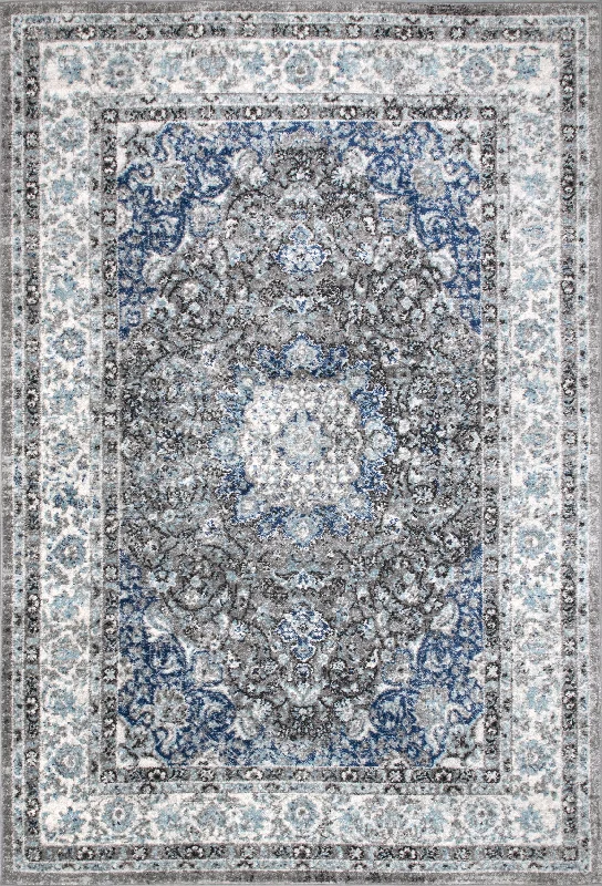 Distressed Persian Rug | Dark Grey