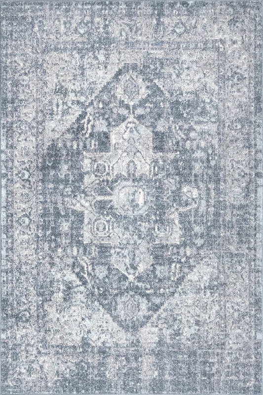 Fading Herati Medallion Rug | Blue