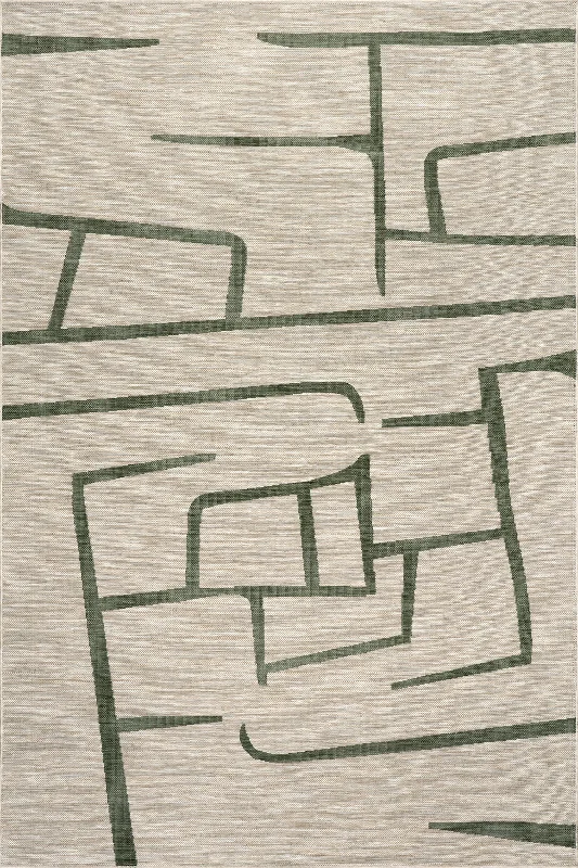 Frankie Zen Lined Indoor/Outdoor Rug | Green