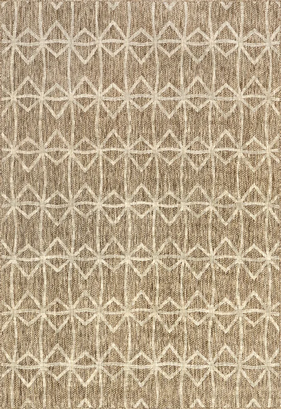 Ivied Trellis Indoor/Outdoor Flatweave Rug | Brown