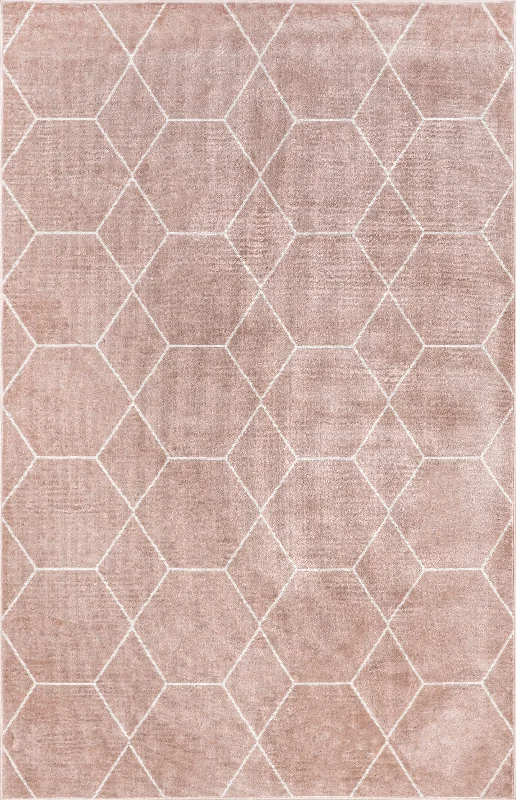 Jacqueline Honeycomb Trellis Rug | Pink