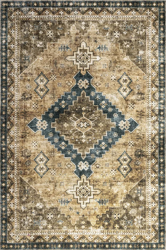 Jessamine Washable Geometric Rug | Hunter Green