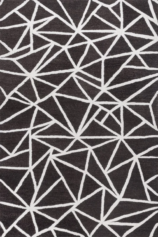 Kendall Wool Collage Rug | Black