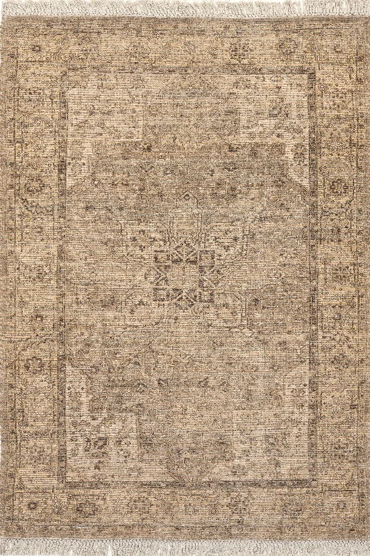 Lennox Medallion Tassel Rug | Natural