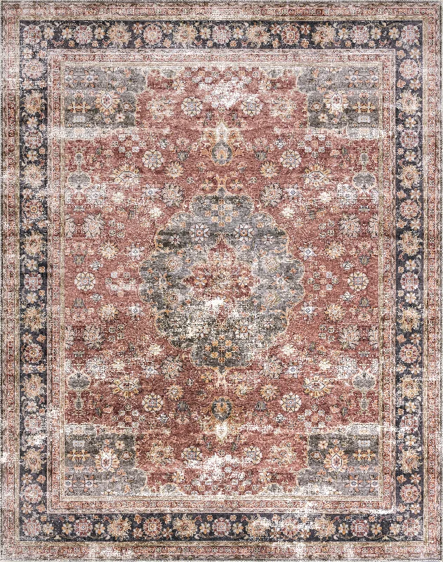 Marsha Washable Vintage Rug | Brick