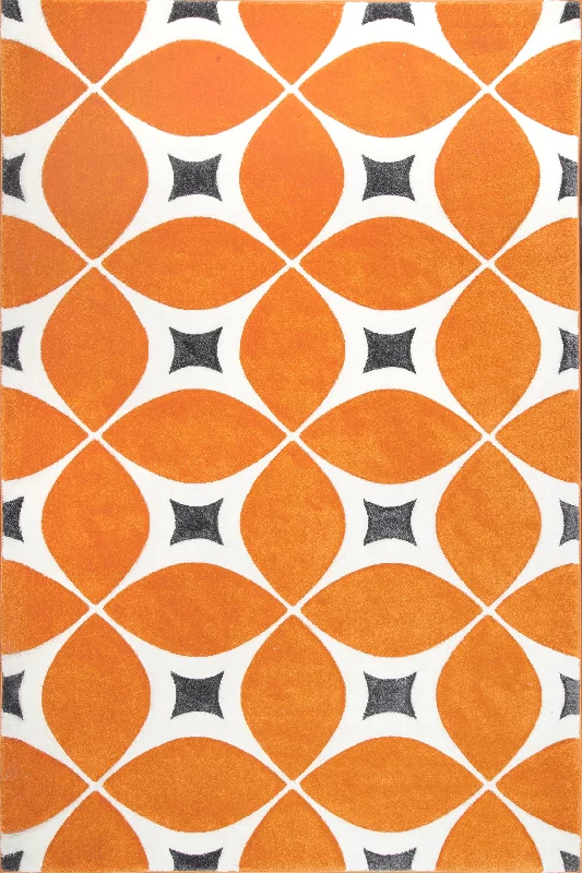 Mod Trellis Rug | Deep Orange