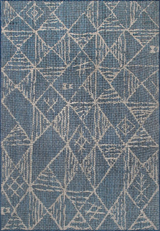 Moroccan Indoor/Outdoor Rug | Blue