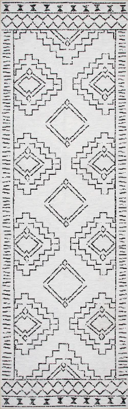 Moroccan Washable Rug | White