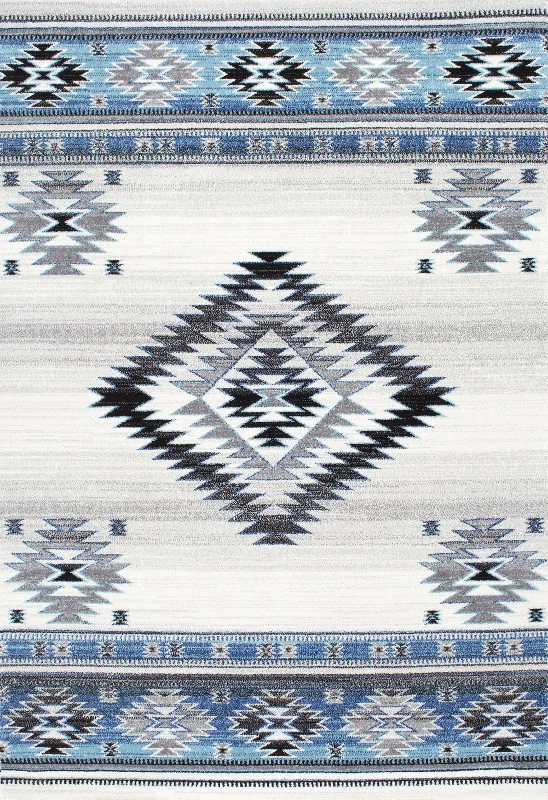 Navajo Border Rug | Aqua