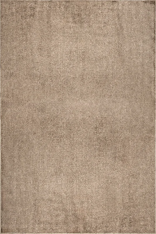 Nori Lustered Solid Washable Rug | Beige