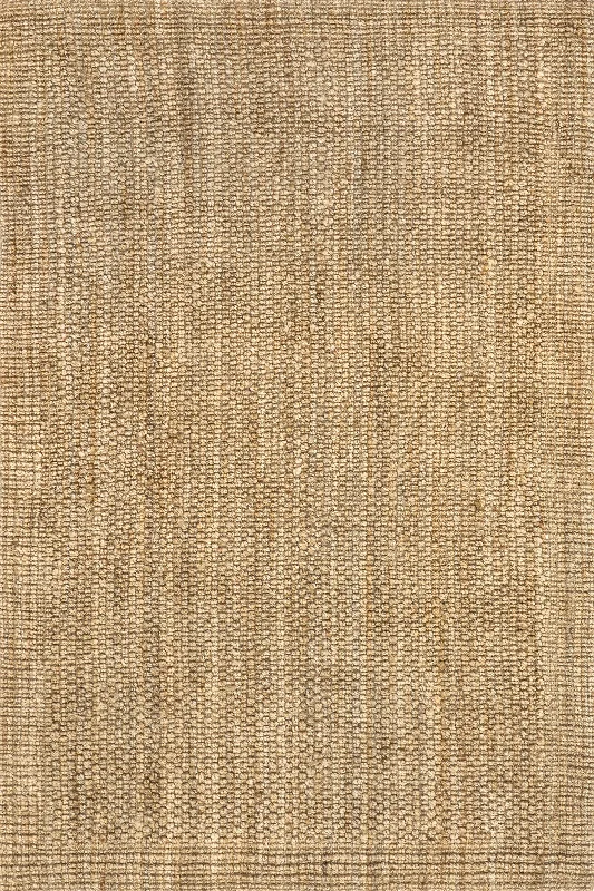 Norrie Textured Solid Jute Rug | Natural