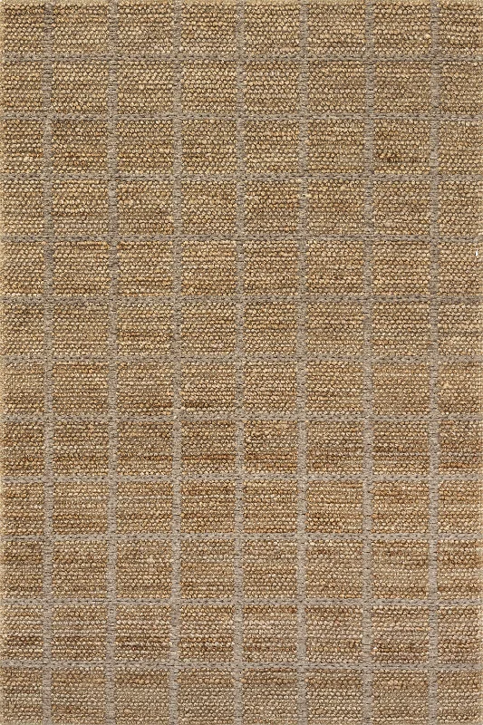 Penni Checked Jute and Wool Rug | Natural