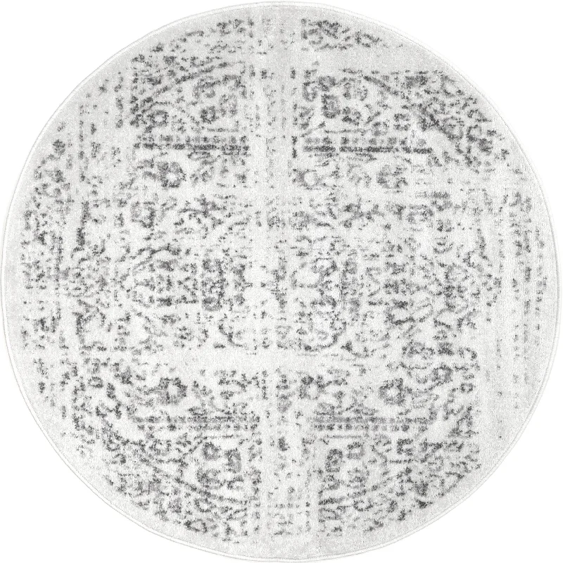 Ring Around The Rosette Rug | Grey