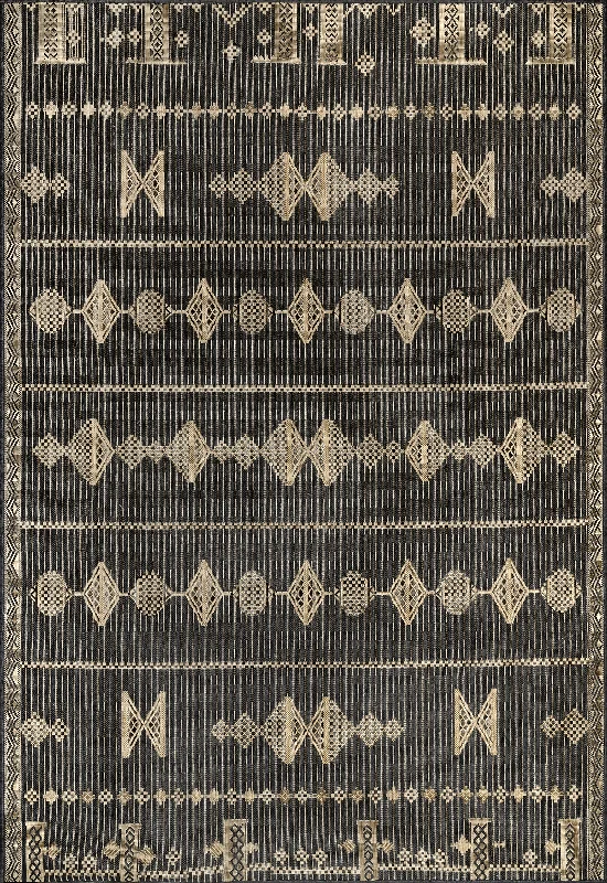 Rosalia Paneled Indoor/Outdoor Rug | Charcoal