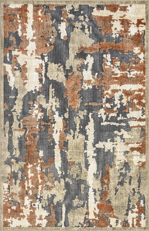 Sabella Washable Volcanic Rug | Rust