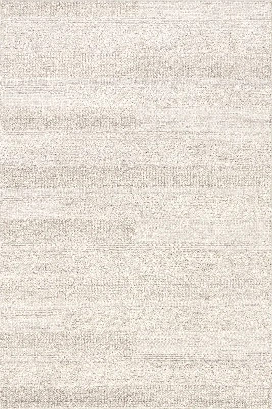 Samba Textured Cotton-Blend Rug | Cream