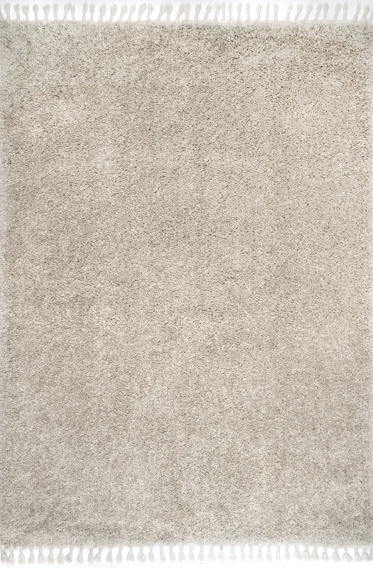 Solid Shag Rug | Beige