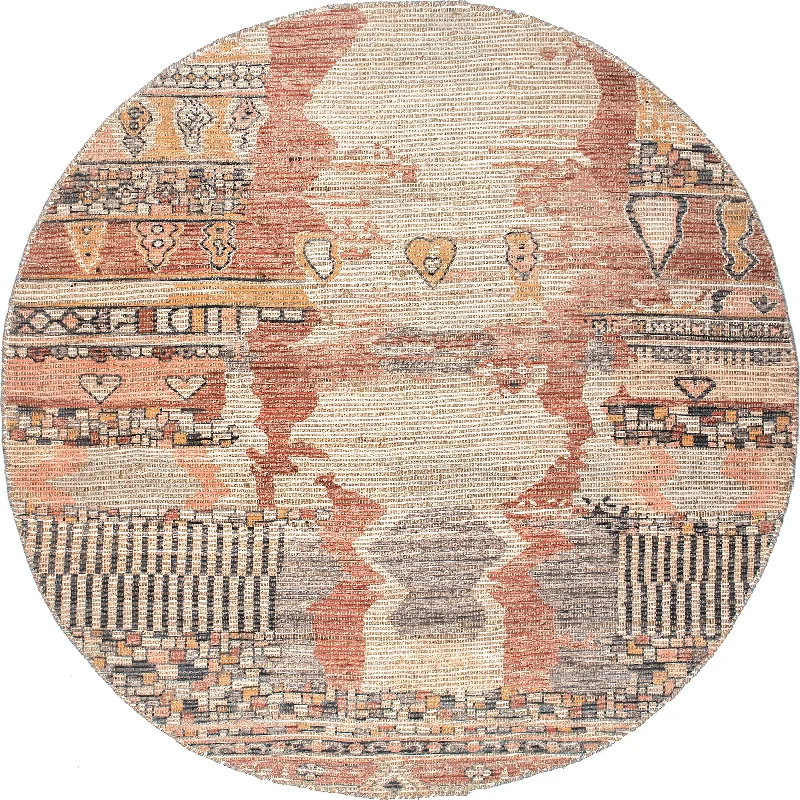 Southwestern Abstract Fringed Rug | Multicolor