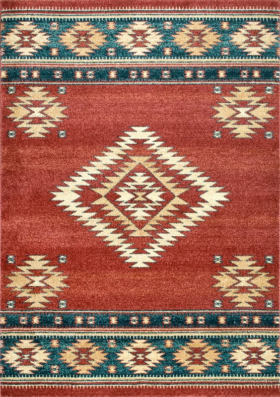 Southwestern Diamond Rug | Red