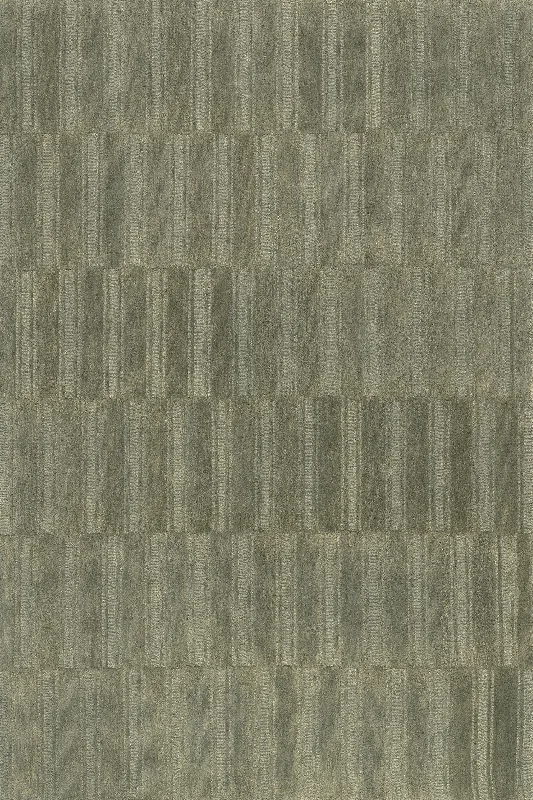 Starke Broken Stripe Wool Rug | Olive