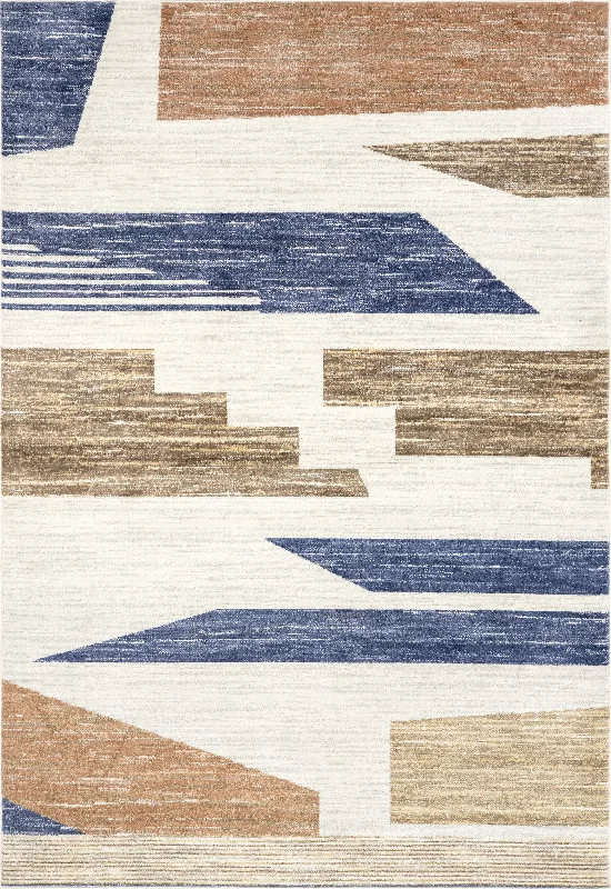 Trudy Vintage Shapes Rug | Beige