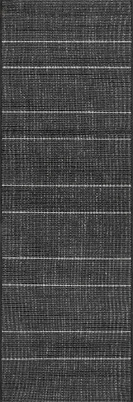 Venetian Pinstripes Indoor/Outdoor Rug | Black