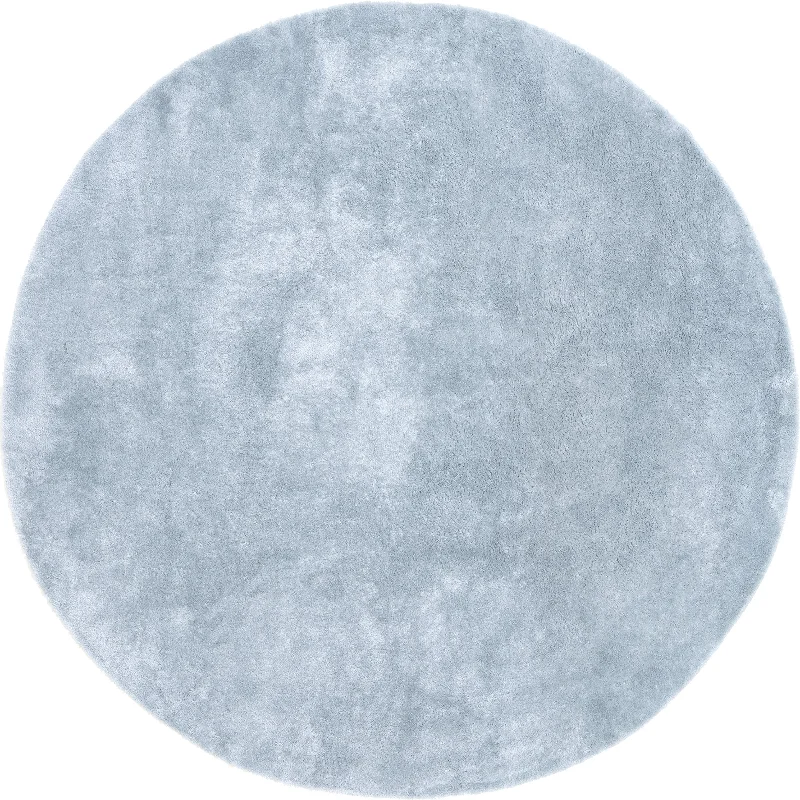 Washable Solid Shag Rug | Light Blue