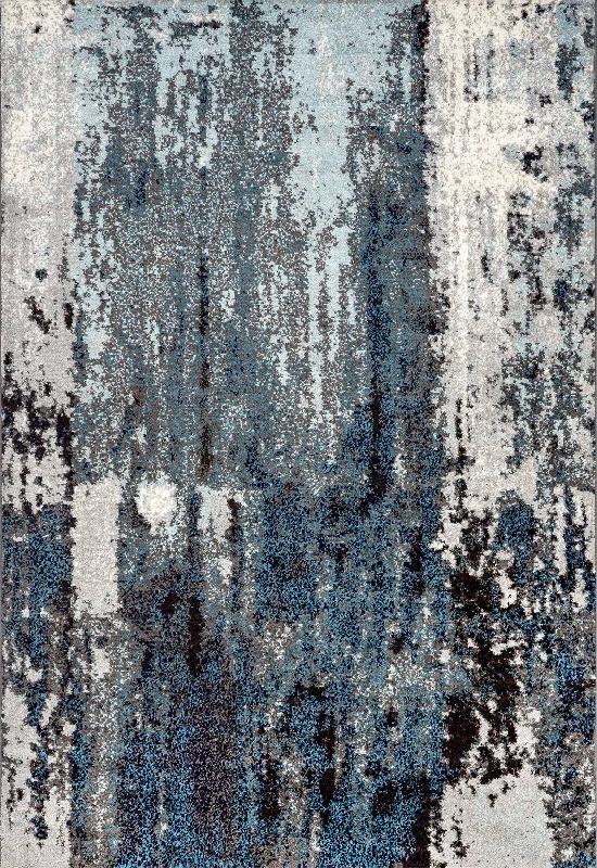 Winter Abstract Rug | Teal