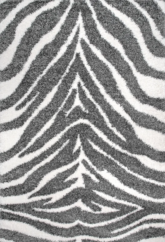 Zebra Striped Rug | Off White