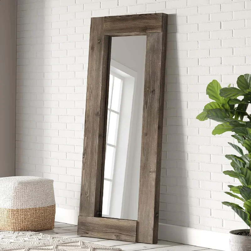 Barnyard Designs Rustic Farmhouse Full Length Mirror (58" x 24" / Brown) - $100