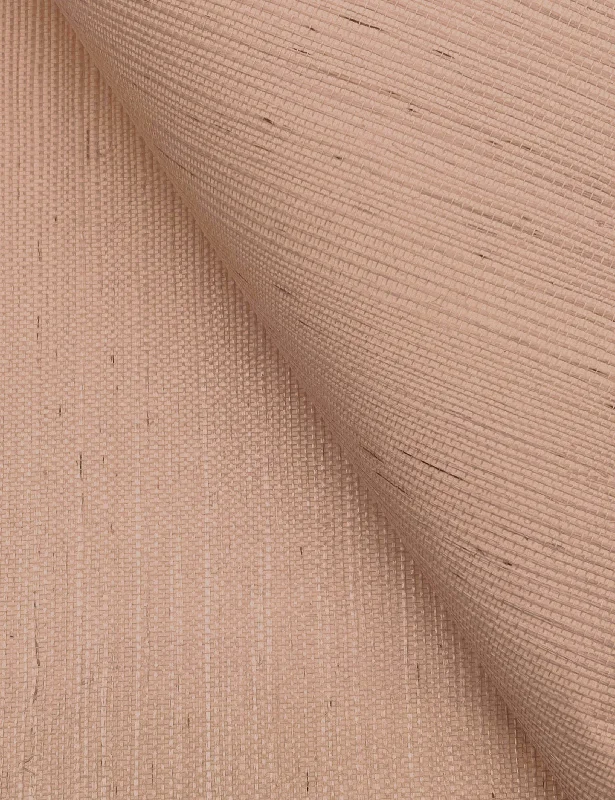 Beale Grasscloth Wallpaper Swatch, Blush