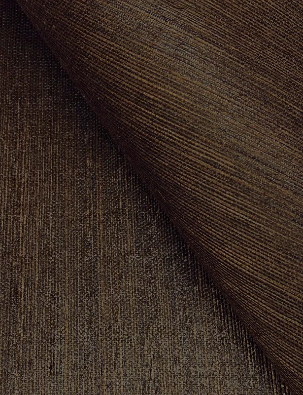 Beale Grasscloth Wallpaper Swatch, Walnut