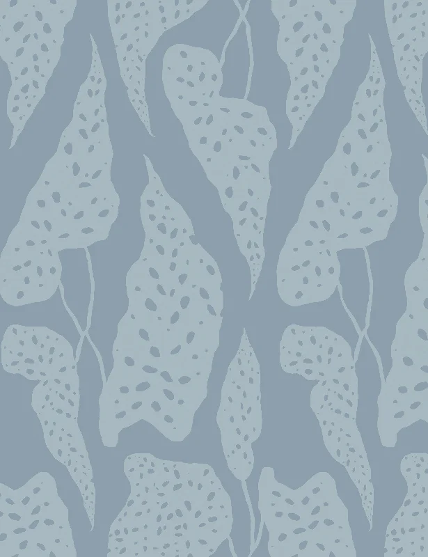 Begonia Wallpaper by Susan Hable Swatch, Blue