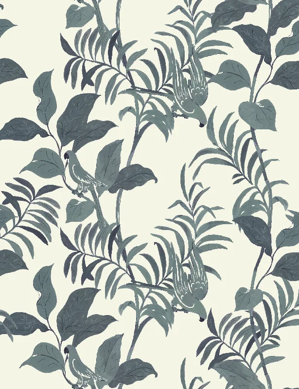 Birds Wallpaper by Paule Marrot, Natural, Swatch