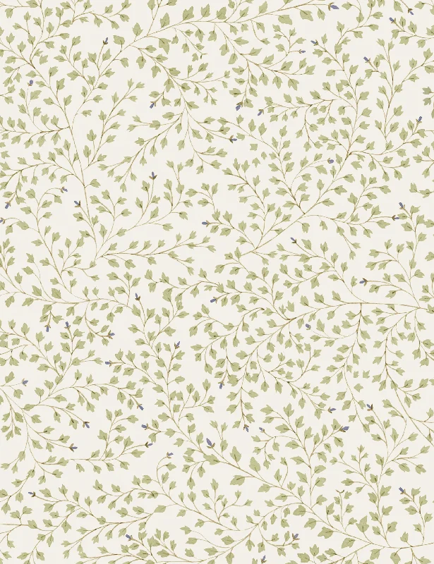 Dainty Leaves Wallpaper by Rylee + Cru Swatch, Sage