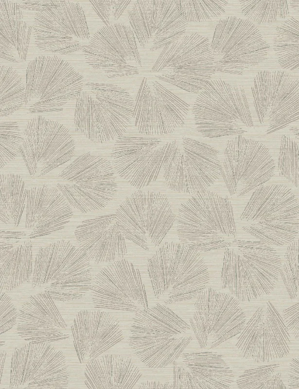 Elora Leaf Wallpaper Swatch by Christiane Lemieux, Natural