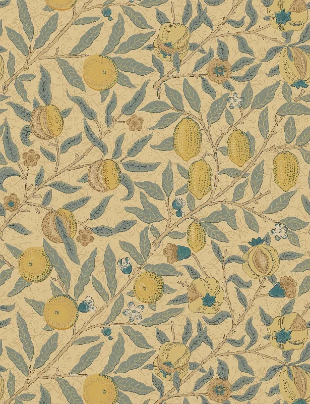 Fruit Wallpaper by Morris & Co. Swatch, Blue