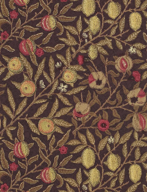 Fruit Wallpaper by Morris & Co. Swatch, Wine