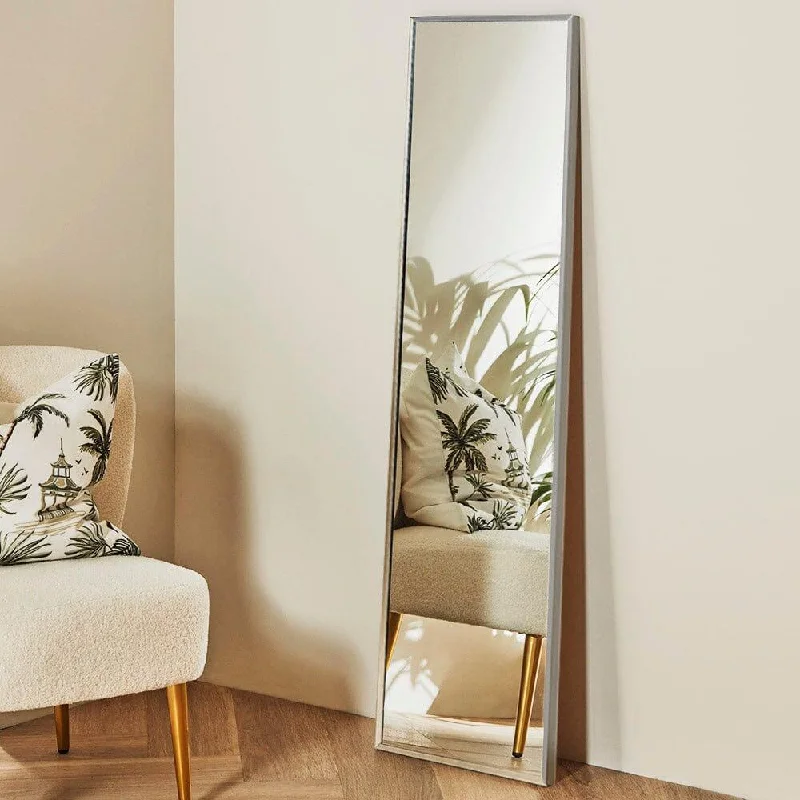 Hensall 140X40cm Metal Rectangular Mirror - Silver