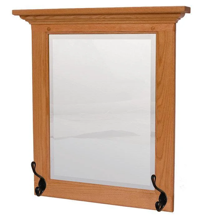 Amish High Back Beveled Hall Mirror